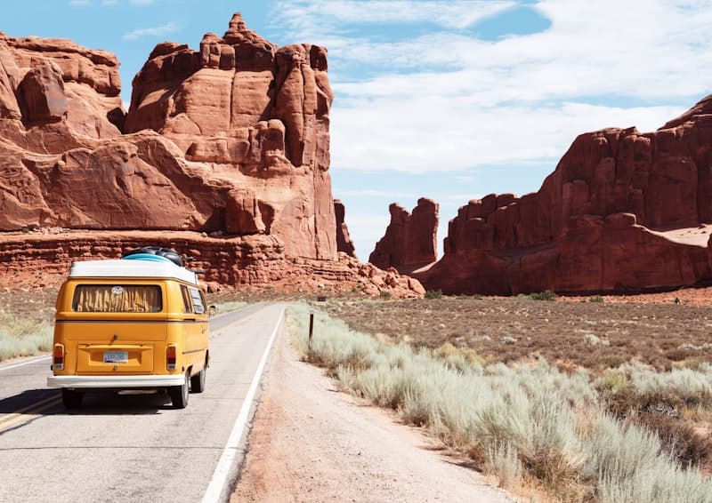 Coastal road through open country
